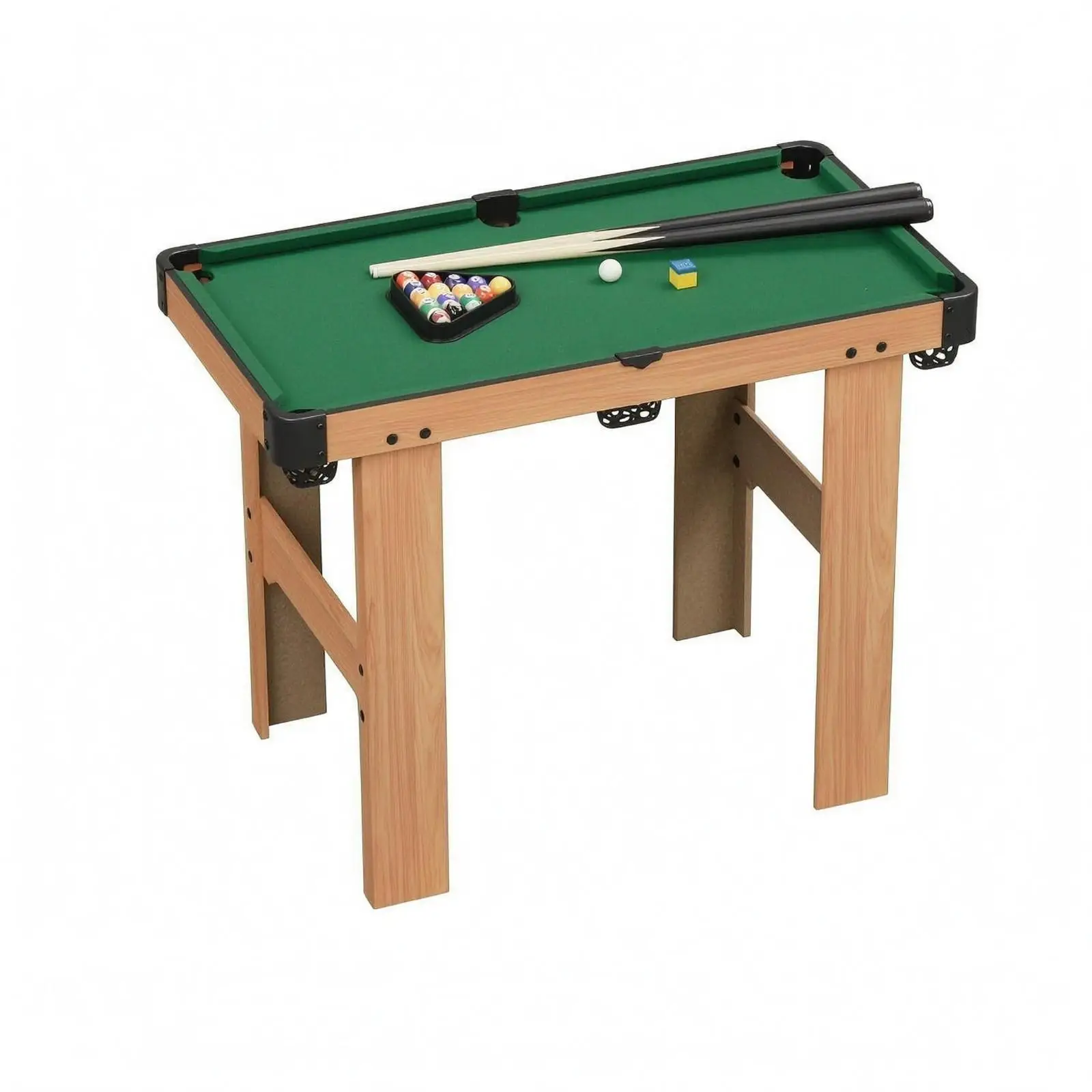 Tabletop Pool Game for Children with ABS Resin Balls and Cue Sticks for Developing Hand Eye Coordination