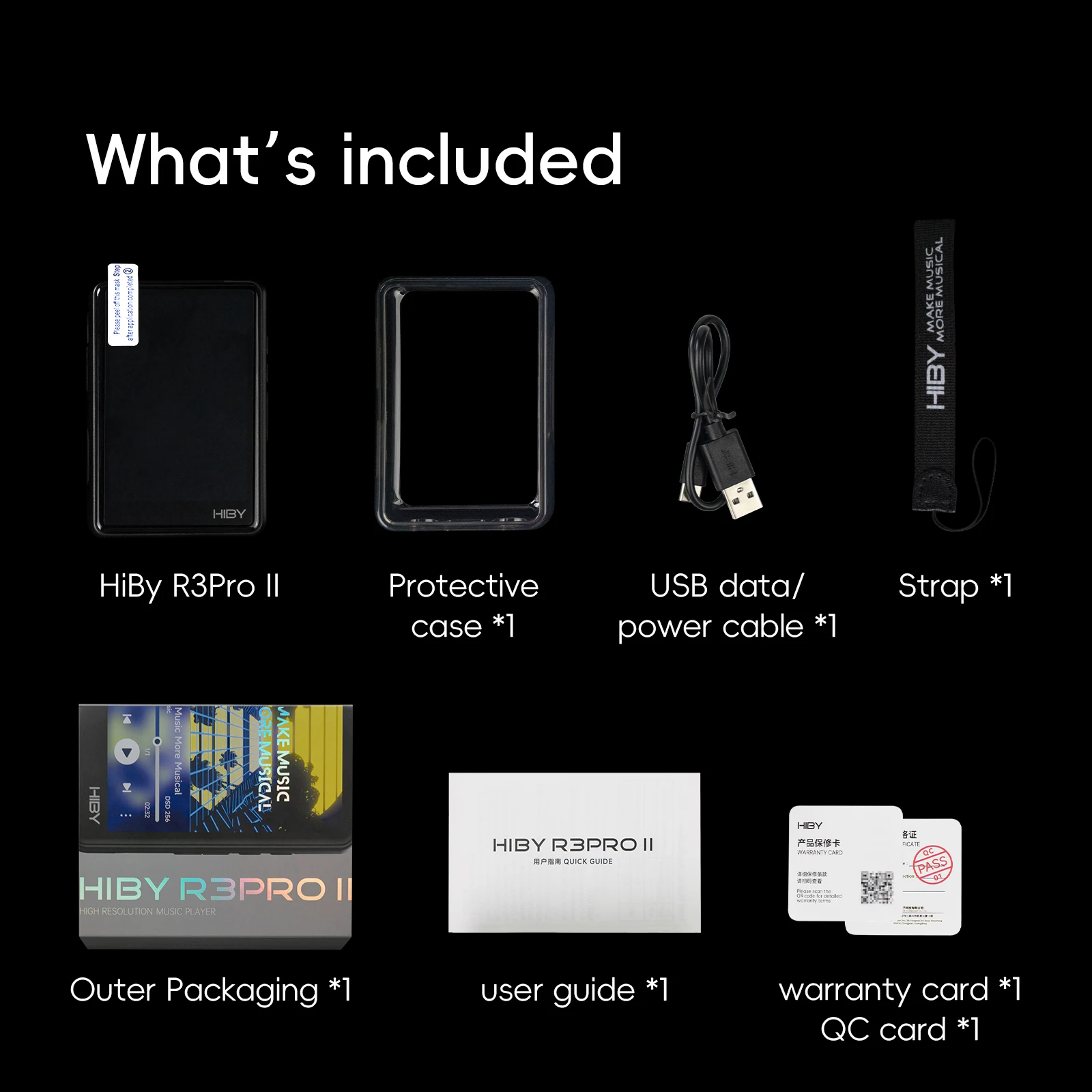 HiBy R3 Pro II / Gen 2 HiFi MP3 음악 플레이어 USB DAC 헤드폰 앰프 CS43198*2 OPA1622*4 4000mAh 480mW 출력 DSD256 MQA 8X PD2.0