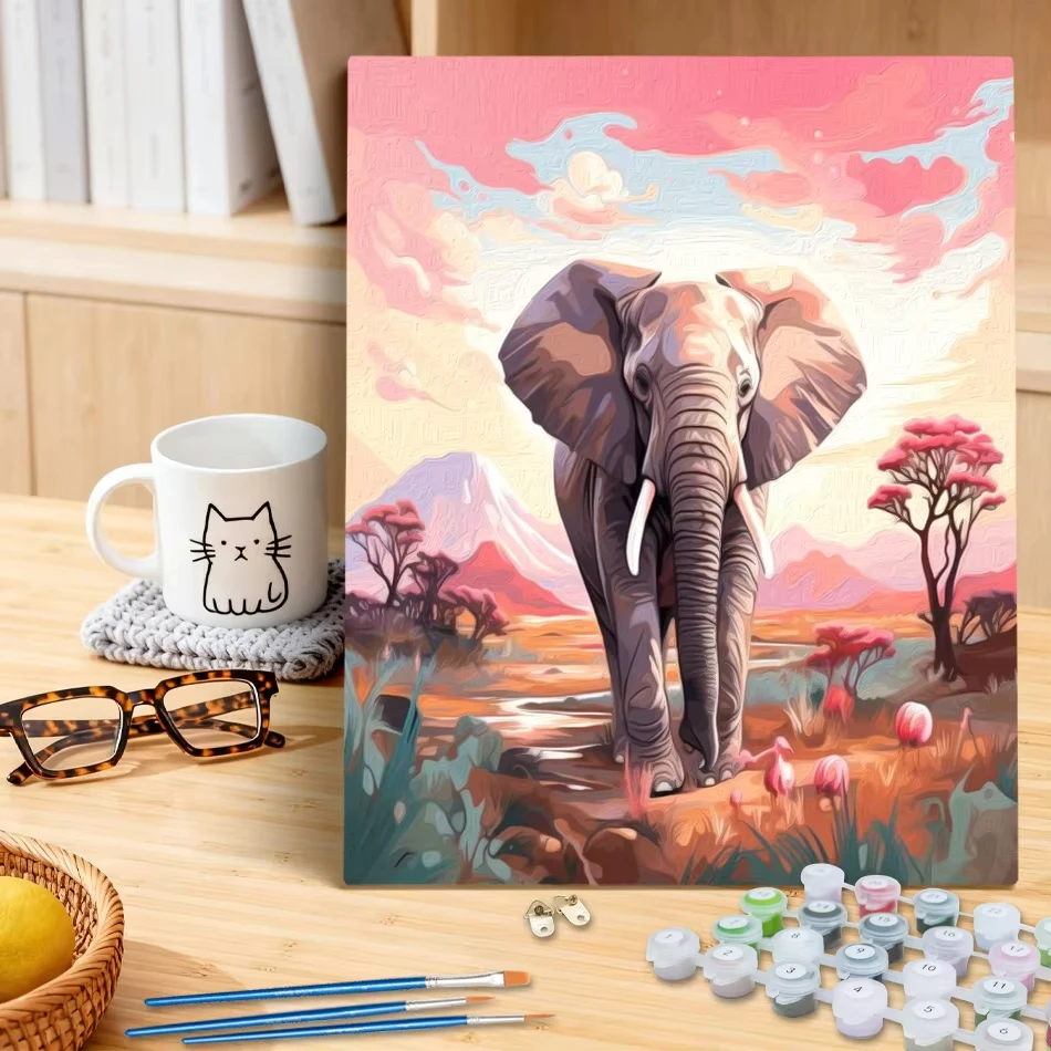 

Картина по номерам, новые животные, рисунок на холсте, цветные маркеры с рамкой, масло, поделки своими руками, раскраска для взрослых, рисунок