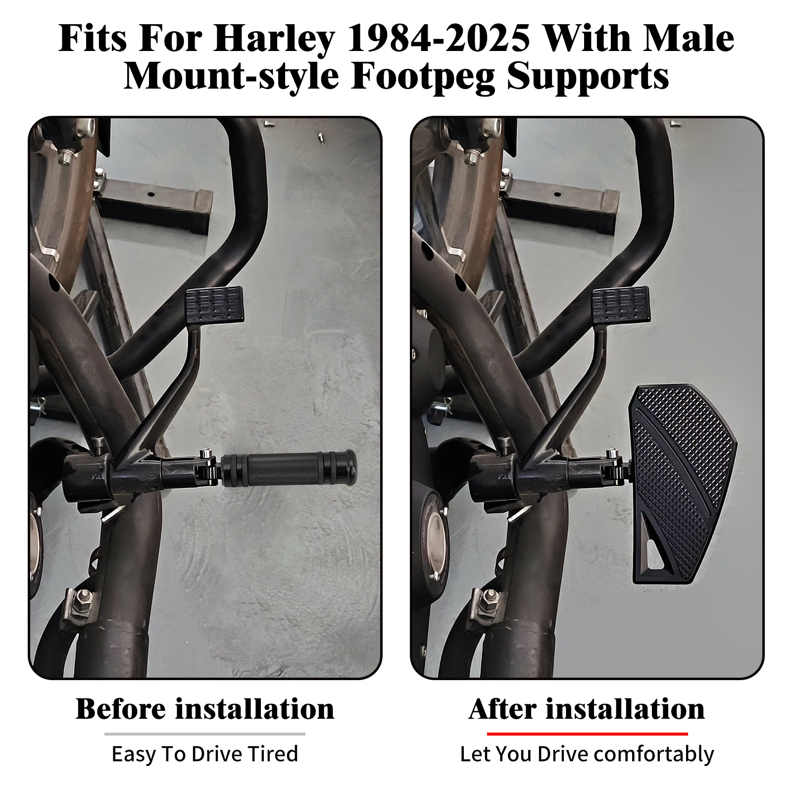 Motorcycle Passenger Footrest CNC Rear Foot Peg Pedals For Harley Touring Street Electra Glide Softail Fat Boy Dyna Sportster XL