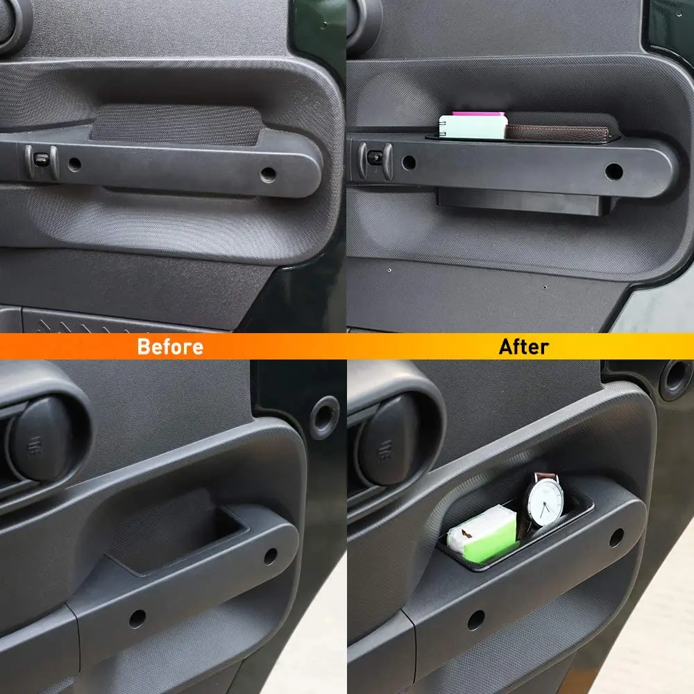 Car Door Side Storage Organizer Grab Handle Box for 2007 2008 2009 2010 Jeep Wrangler JK JKU, Interior Accessories