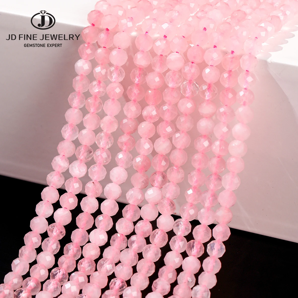 

Natural Faceted Pink Quartz Beads 2 3 4mm Loose Spacer Seed Gems Small Bead for Jewelry Making Diy Necklace Bracelet Accessory