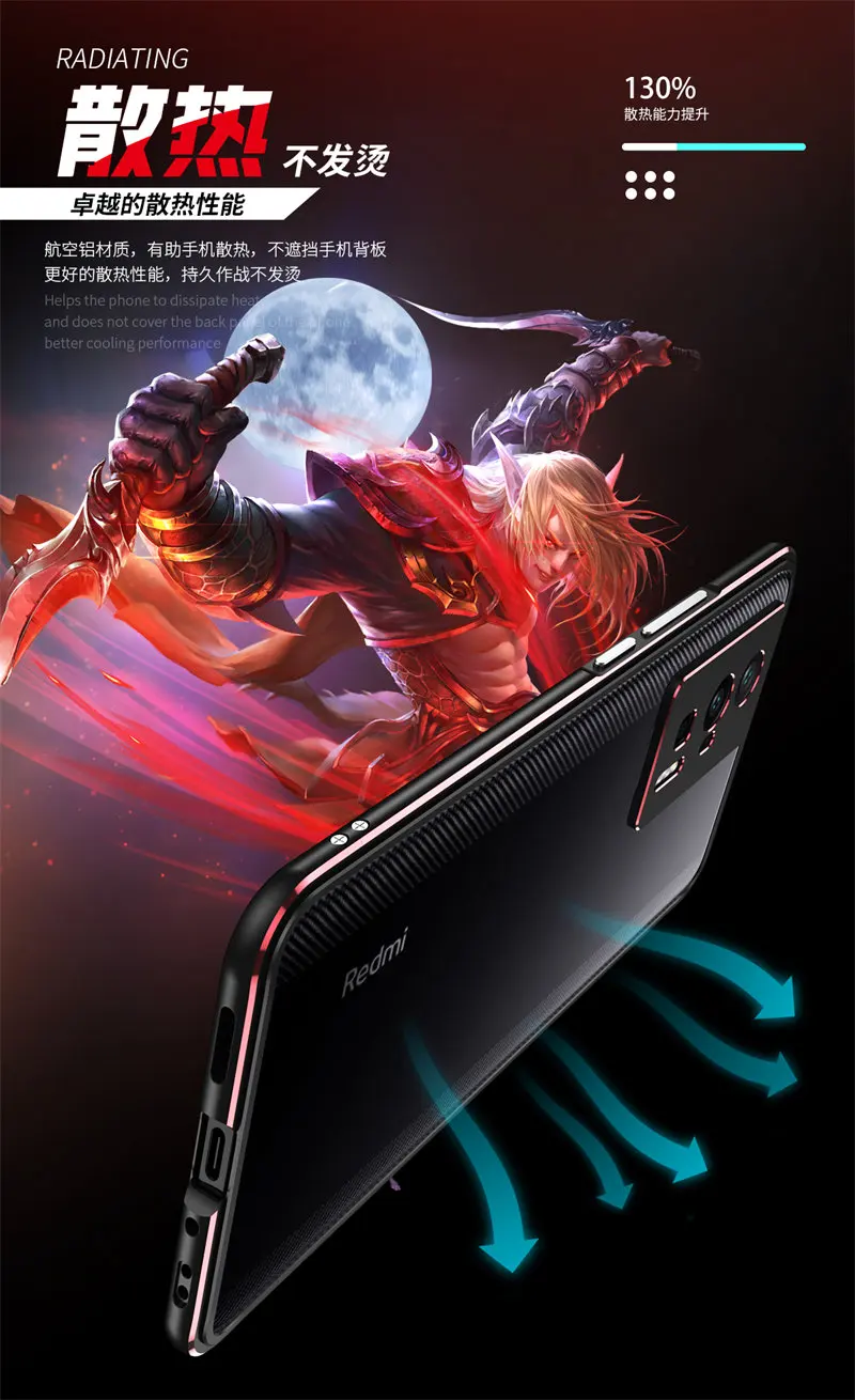 Case for Xiaomi Poco F5 Pro 5G Bumper Ultra Thin aluminum Bumper Cover for Xiaomi Poco F5 Pro F5Pro with Camera Lens Protector