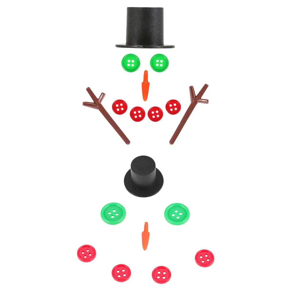 2Sets Snowman Making Material DIY Christmas Crafts Supplies Educational Kindergarten DIY Kits Xmas Party Decoration