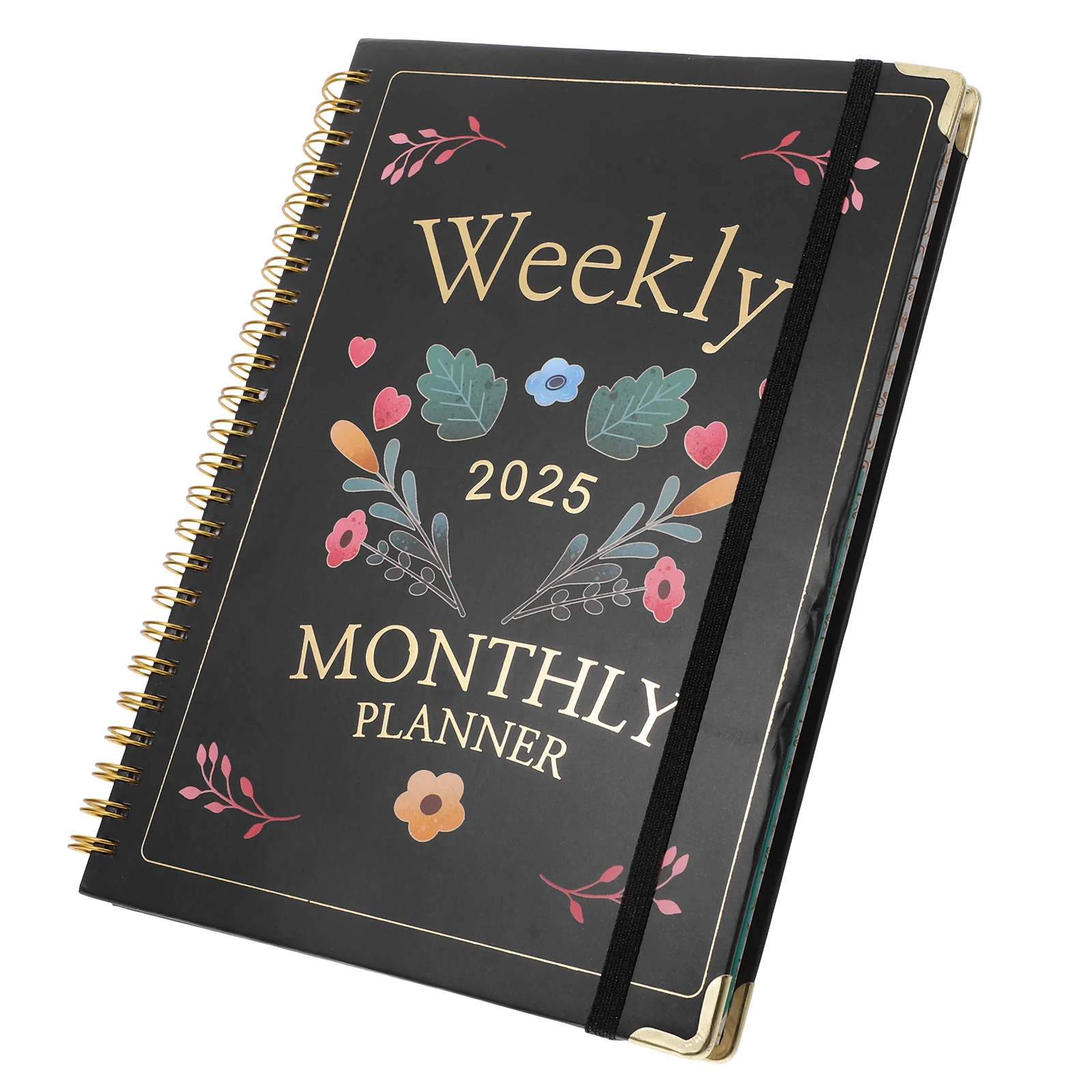 Monthly Planner Makeup Advent Calendar Undated Black Paper Bill Organizer Office