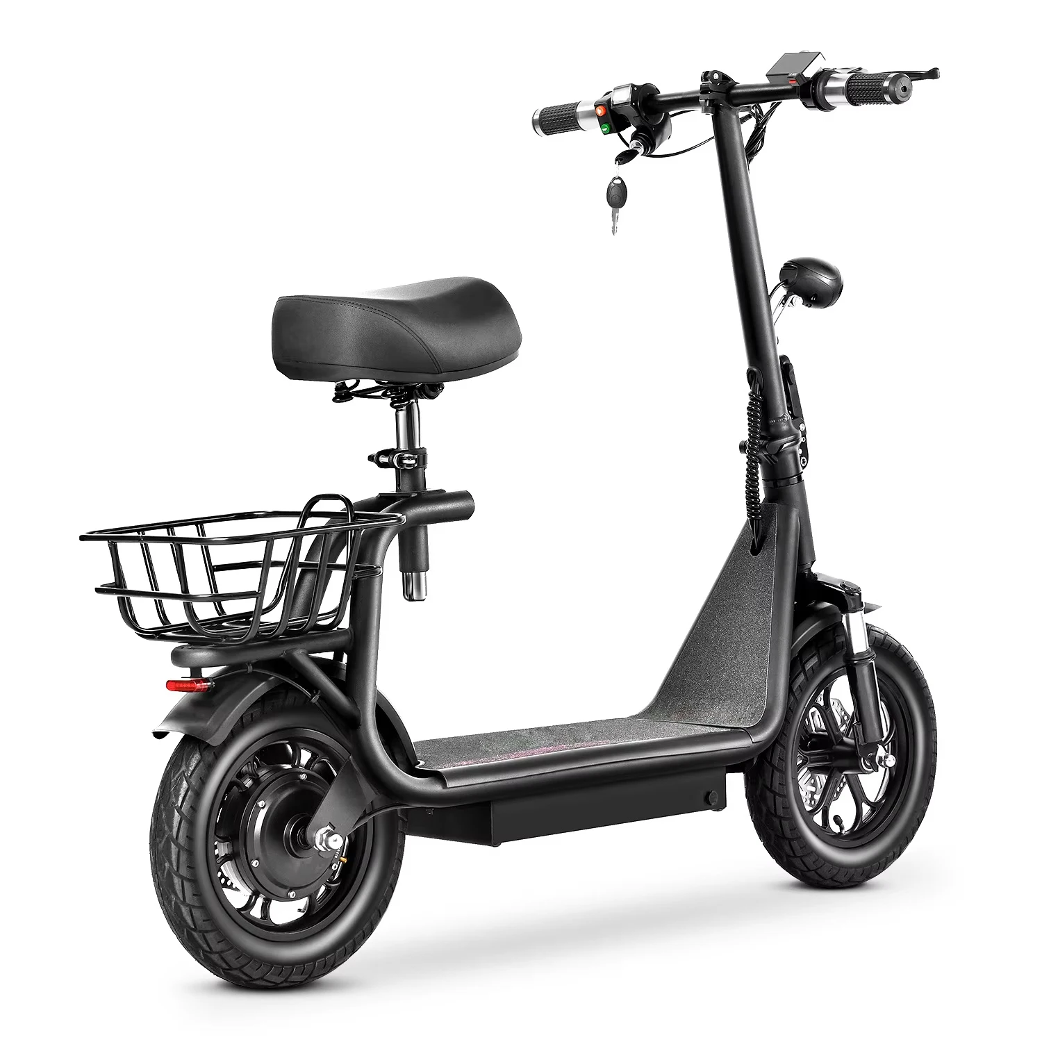 EU Electric Scooter 48v 500w 11Ah Fast 45km/h 12 Inch Small Lightweight Adult Folding with Seat and Storage Basket