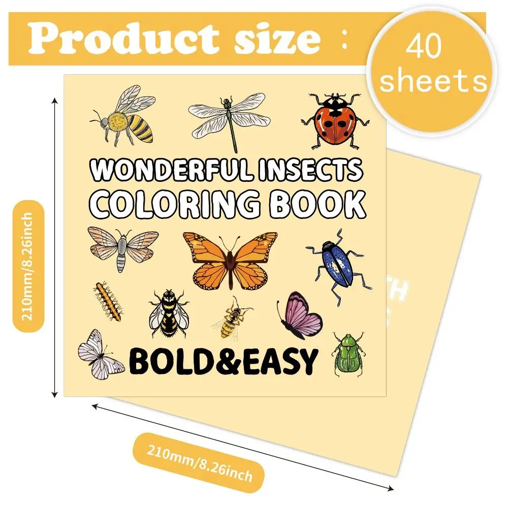 Creative Letter Coloring Book Educational Montessori Toy Insect Filling Color Book DIY Interesting Gouache Graffiti Book