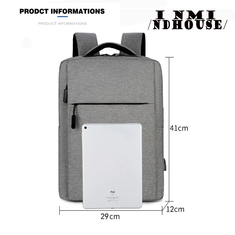 Simple and stylish backpack, large capacity multifunctional backpack for commuting, business travel, student computer bag-ll