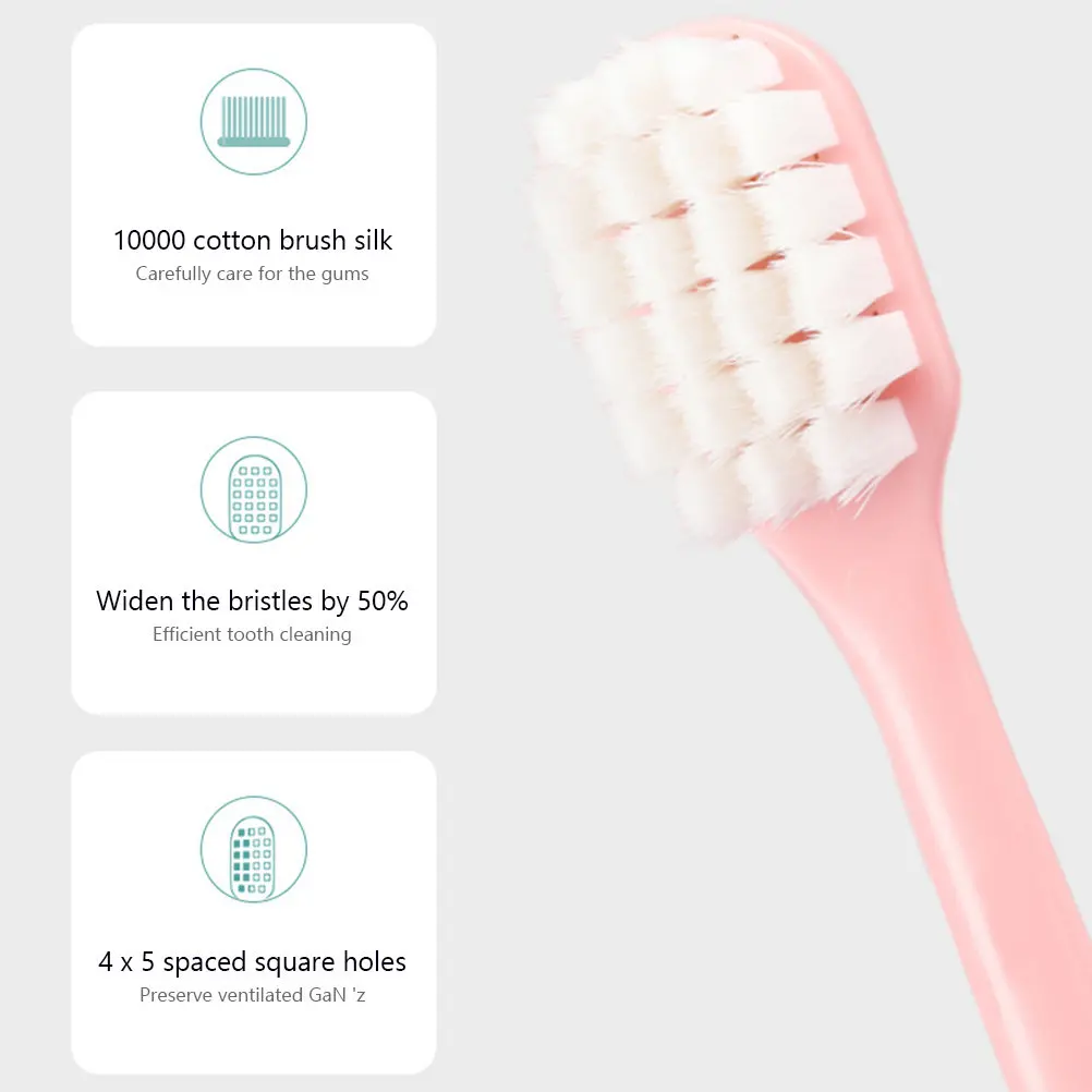 

Набор из 4 экологичных зубных щеток с мягкой щетиной, премиум-материал, для взрослых, для ежедневной чистки зубов, портативные, удобные