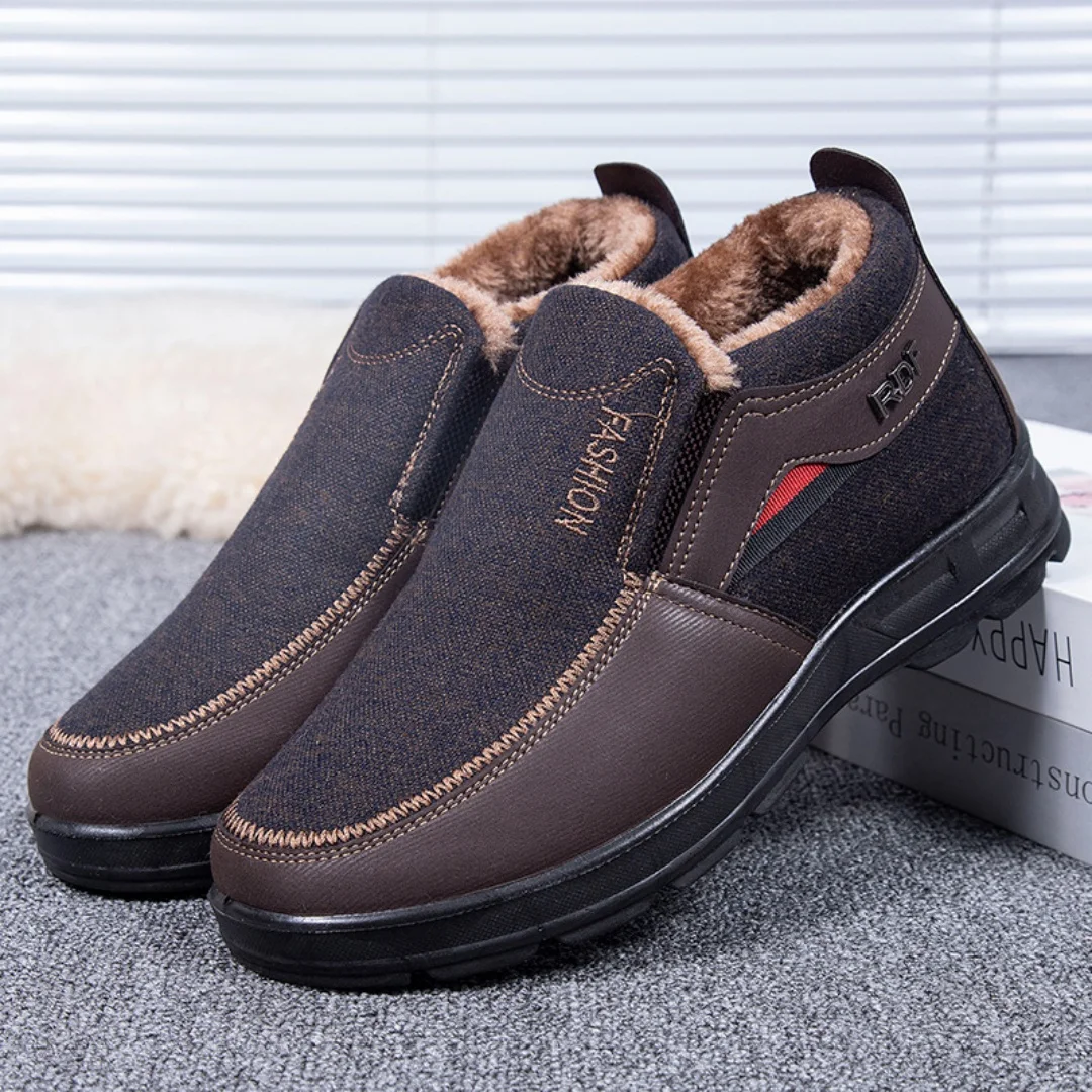 

Winter new men's boots Anti slip soft soled cotton shoes Fashion thick snow boots Casual comfortable male shoes Zapatos Botas