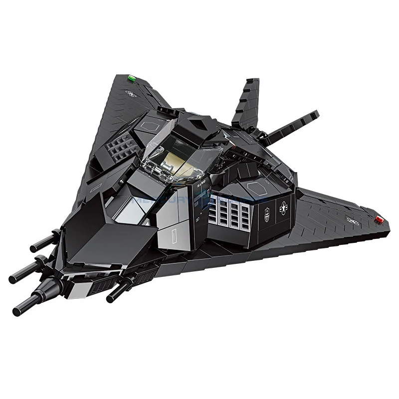 

F-117A Nighthawk Transport MOC 58058 Model Bricks Military Fighter Helicopter Building Blocks DIY High Tech Toy Gift Kids Boys