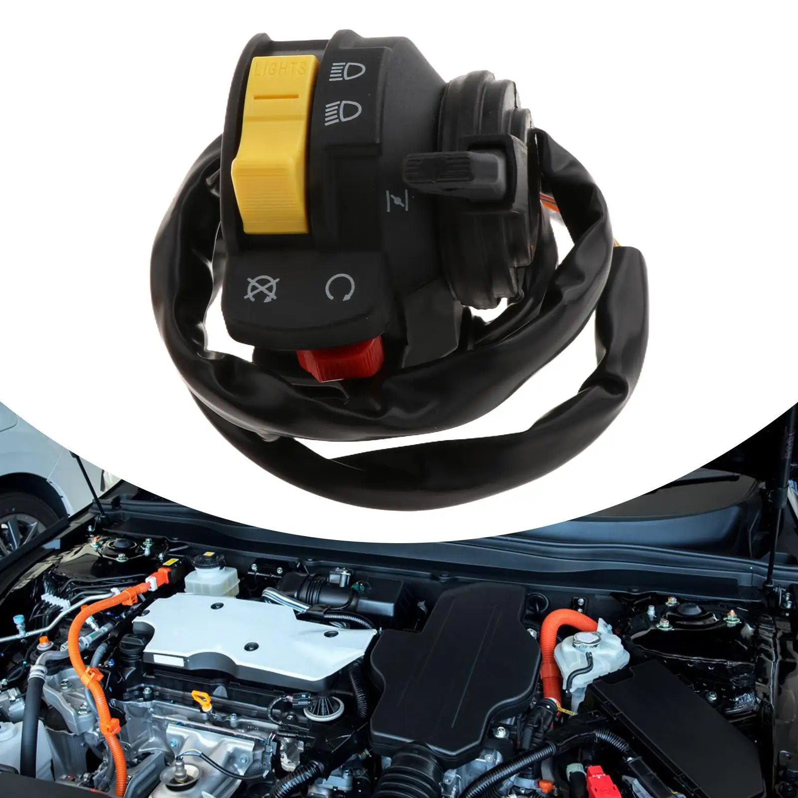 

Start Stop Headlight Switch Assembly Replacement Black ABS for Suzuki Eiger 400 ATV Motorbike Component Repair