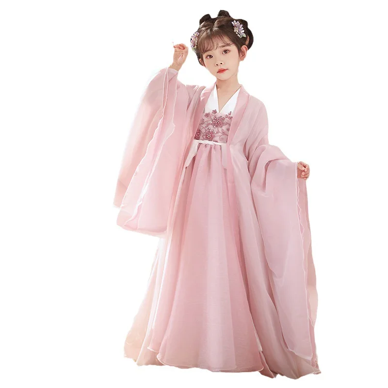 Chinese Hanfu Girl Children Cosplay Costumes Lace Baby Girl Dress Princess Tang Suit Kids Girl Hanfu Chinese Traditional Dress