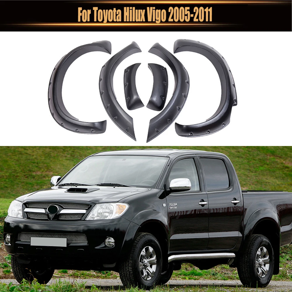 

For Toyota Hilux Vigo 2005-2011 Exterior Accessories Wheel Eyebrow Auto Body Parts Mud Flap Splash Arch Guard Car Fender Flares