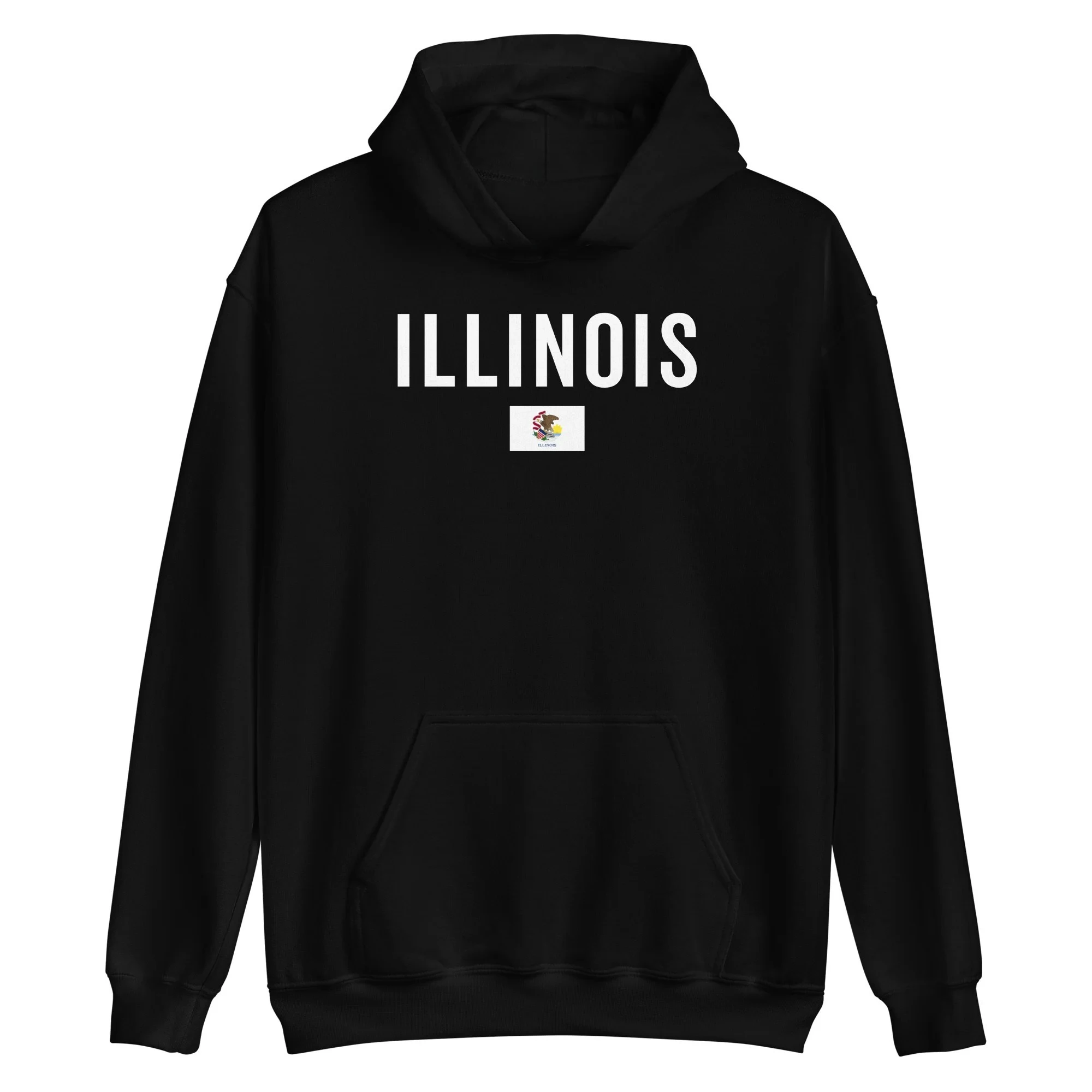 

Illinois State Flag Hoodie Men's and Women's Long Sleeve Sweatshirt Pullover Sportswear Men Clothing Y2k Tops Vintage Streetwear