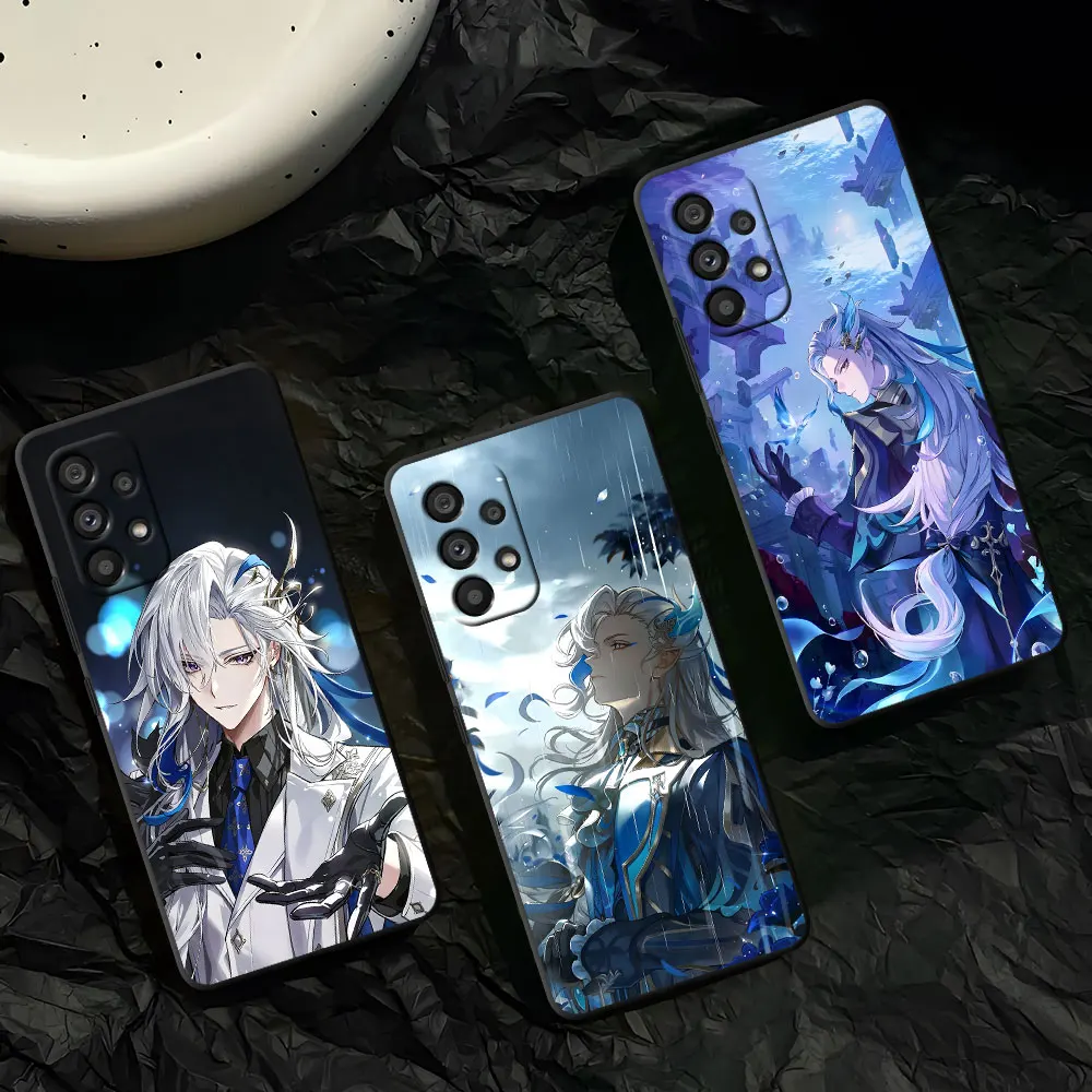 Phone Case for Samsung Galaxy A50 A10 A20e A20s A5 A07 A7 A70 A03s A40 A04s A05s A8 A06 TPU Black Cover Water System Neuvillette