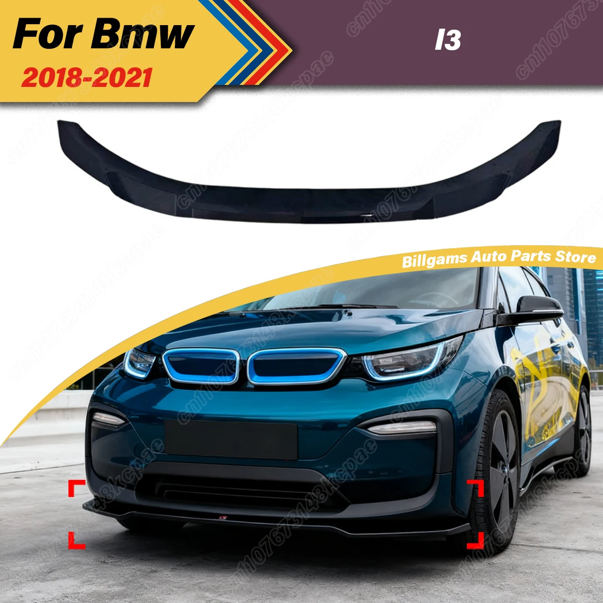

Для BMW I3 101 хэтчбек 2018 2019 2020 2021, автомобильный передний бампер, спойлер, сплиттер, модификация губ, украшение, комплект кузова