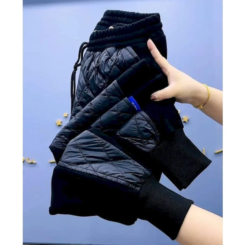 Spodnie haremowe dla kobiet spodnie w stylu vintage koreańska moda Casual zimowe pikowane zagęszczone spodnie dresowe latarniowe Trend odzież damska