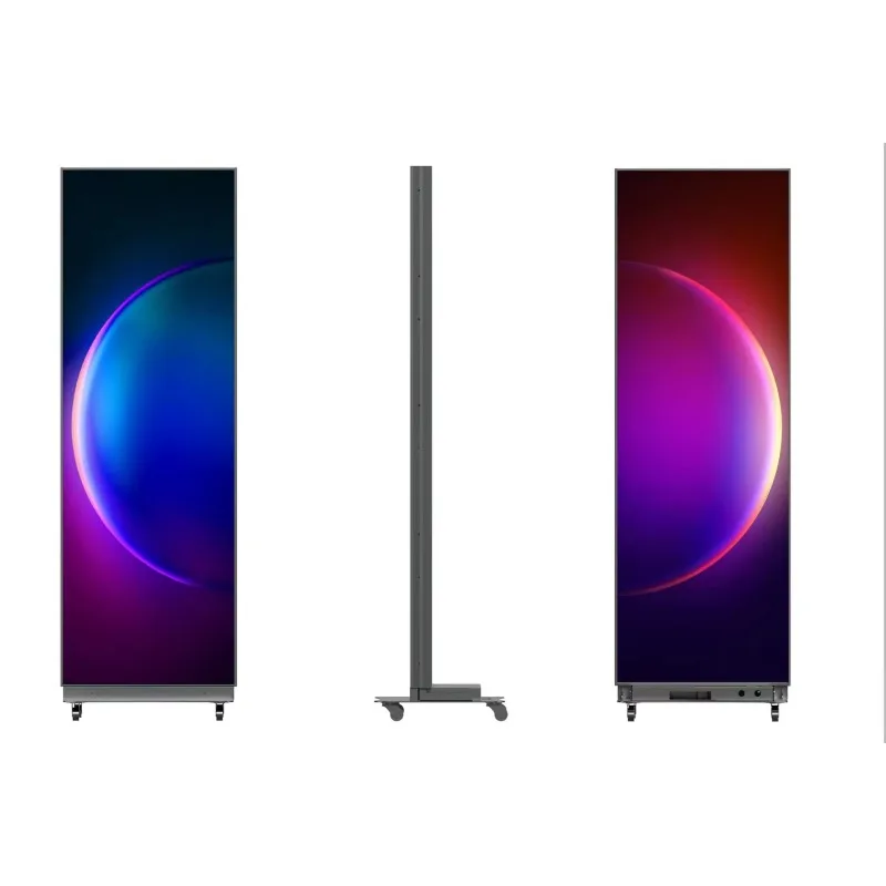 Smart P2.5 Indoor LED Cabinet Poster Portable Digital Signage Advertising Display Animation WiFi APP Control Slim Video Wall