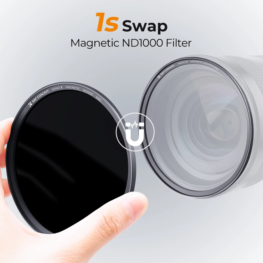 K&F Concept 72mm Nano-X Magnetic ND1000 Camera Lens Filter Waterproof Scratch-resistant with 28 Layer Coatings with Lens Cap