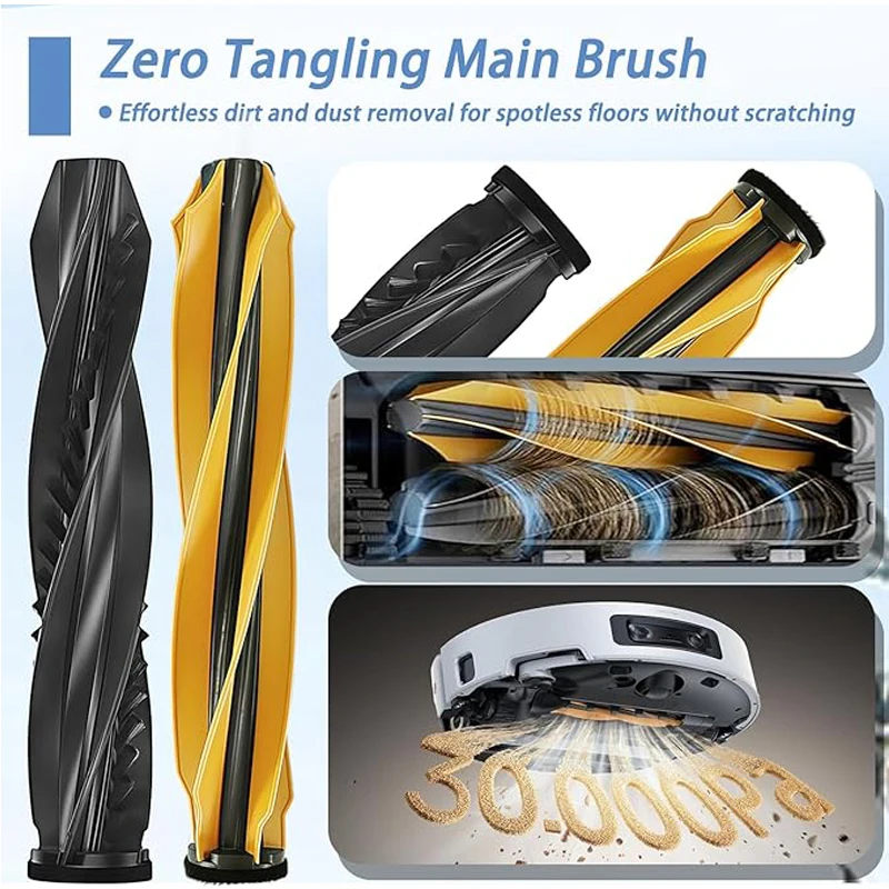 For Dreame Aqua10 Ultra Roller Robot Vacuum Accessories Main Side Brush HEPA Filter Roller Mop Cloth Dust Bag Replacement Parts view 2