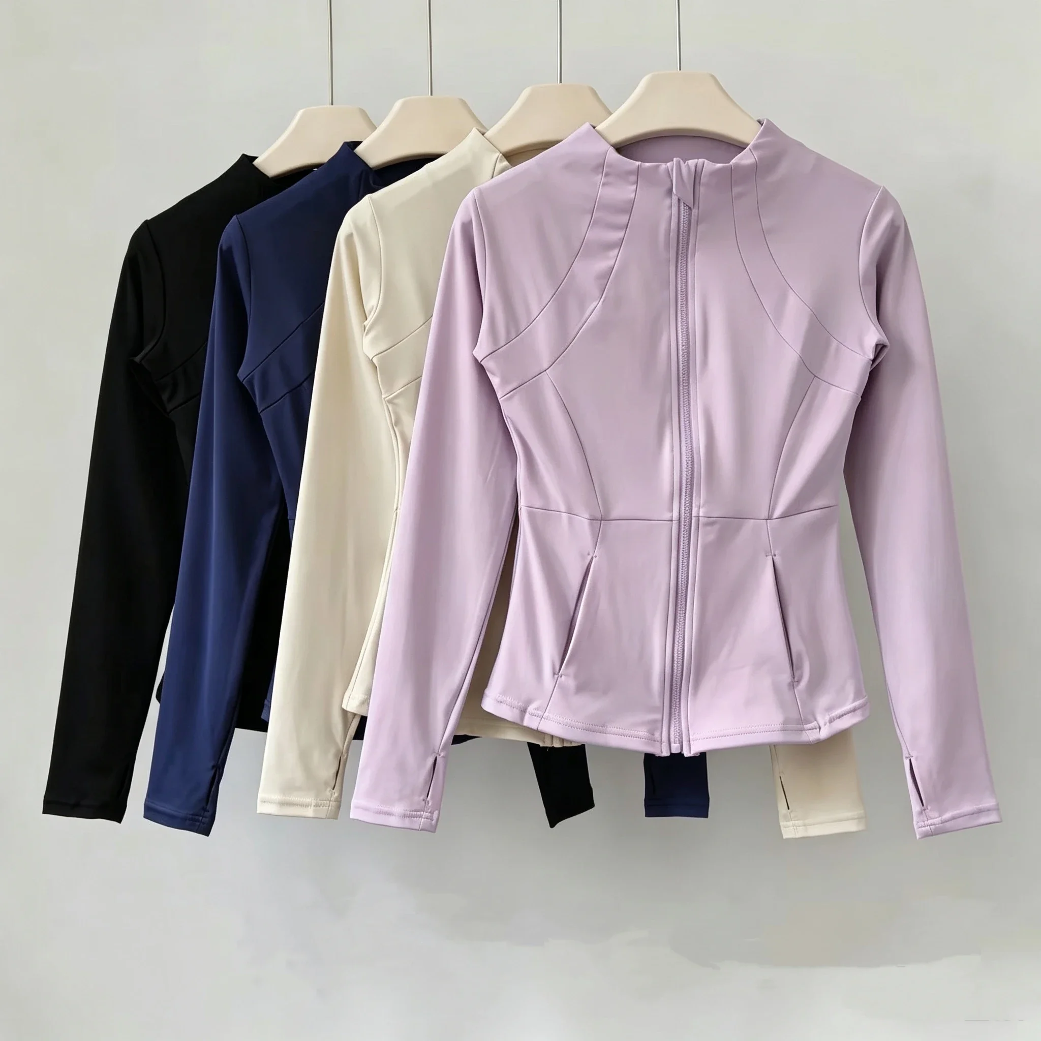 Women's Slimming Long-Sleeved Yoga Sports Jacket Quick-Drying Breathable for Running Pilates Professional Fitness Clothing