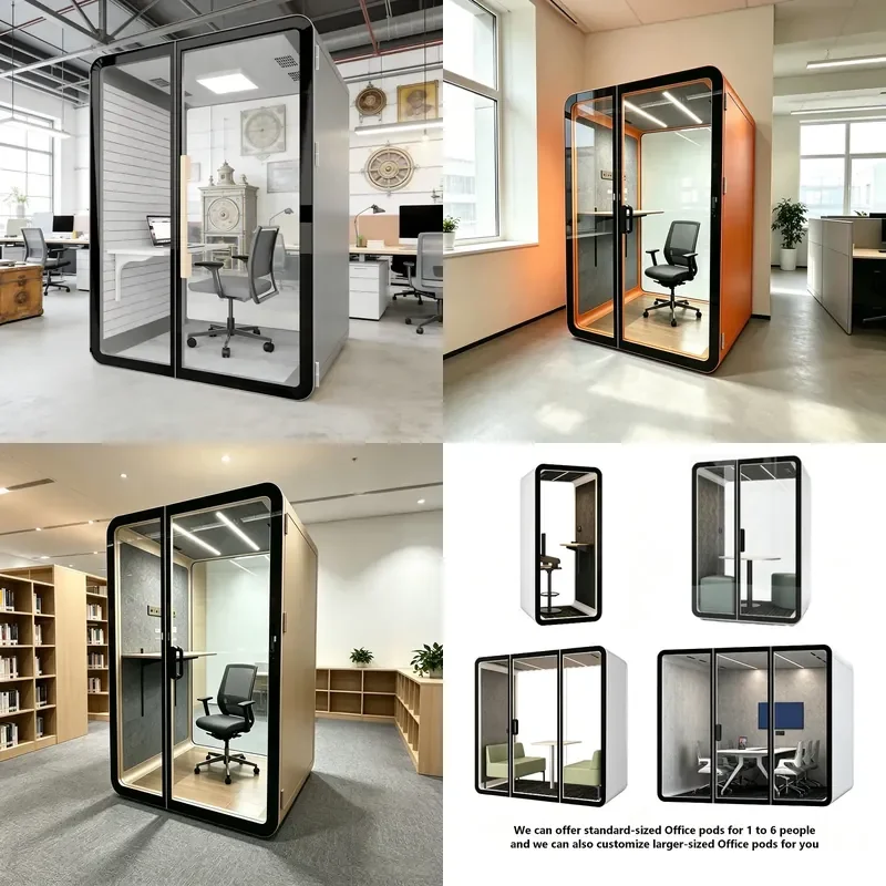 for Portable Removable Soundproof Workshop Office Cabin Privacy Room Home Office Acoustic Booth