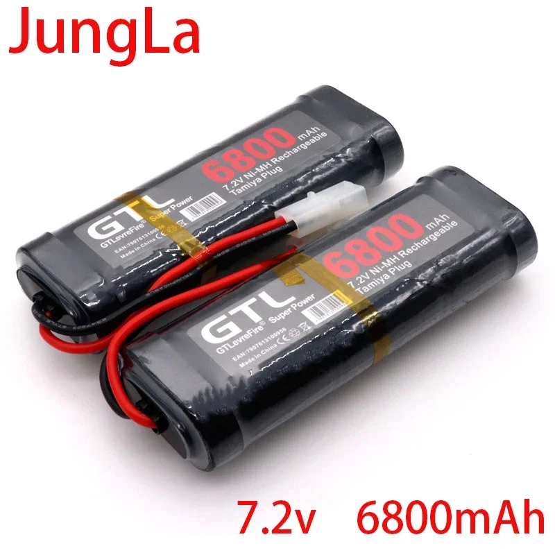 7.2V 6800mAh NiMH Replacement RC Battery with Tamiya Discharge Connector for RC toys Racing Cars Boat Aircraft free ship