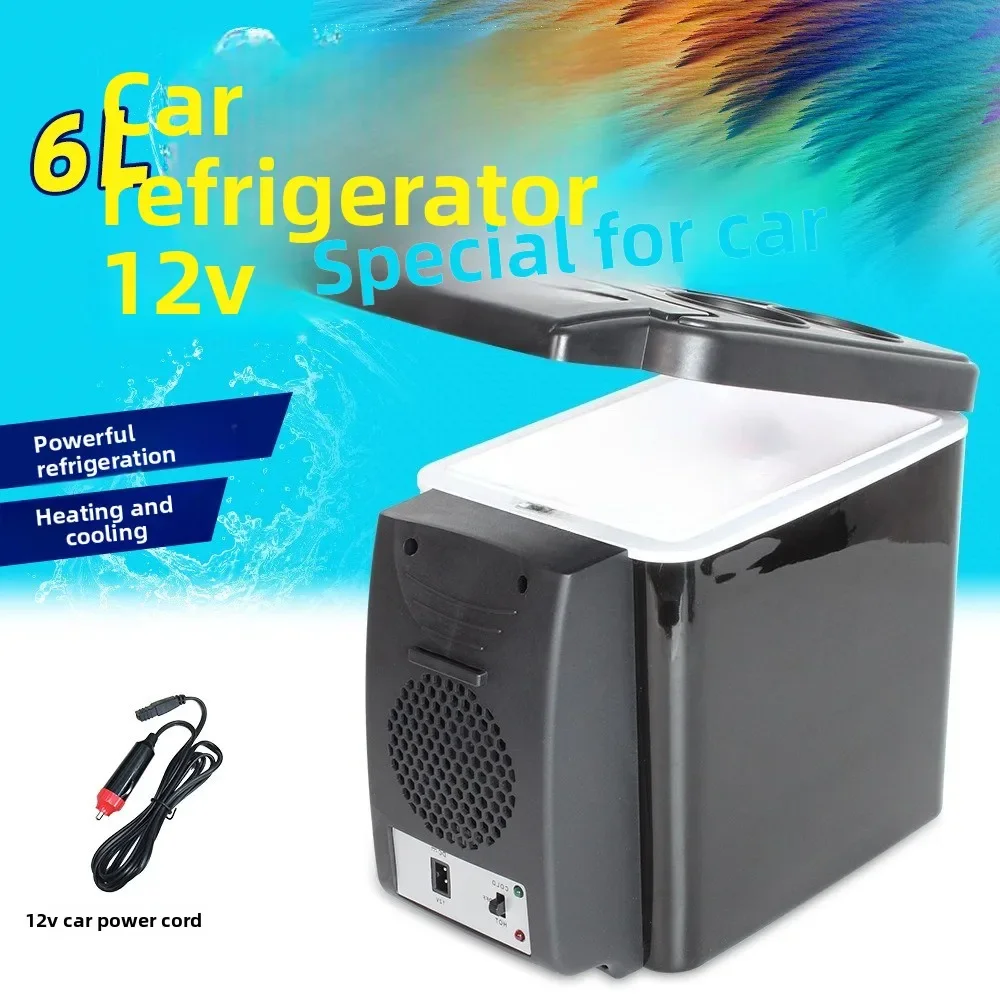 

DURABLE6L Car Small Refrigerator Mini Student Dormitory Household Heating and Cooling Box Cosmetics Breast Milk Refrigerator