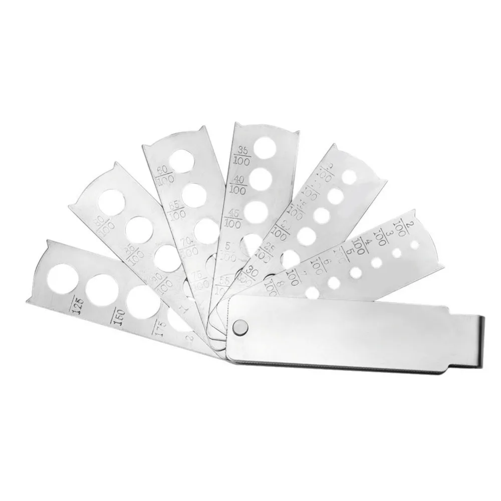 

Professional Six Sides Fan Gem Gauge Silvery Diamond Measuring Tool Gem Measuring Tool Ring Measuring