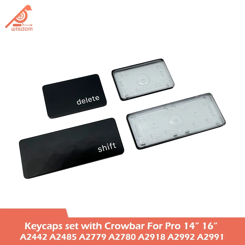 Laptop A2442 A2485 A2779 A2780 A2918 A2992 A2991 Keycaps Keys Key Cap Set for Macbook Pro M1 M2 M3 14" 16" Keyboard Repair