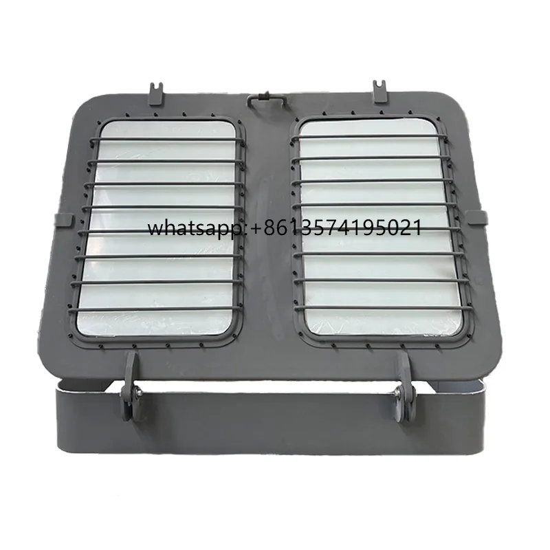 

Square Yacht Marine Steel Skylight Deck Escape Tempered Glass Window Essential Marine Supply