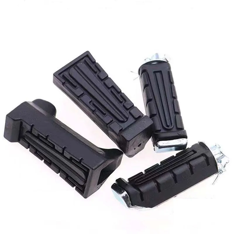 2Pcs Black Front Foot Rest Peg Rubbers Footrest Handlebars For Yamaha YBR 125 High Quality