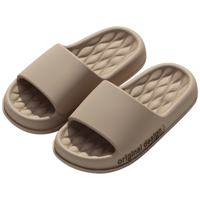 Men Trend New Summer Slippers Soft Non-slip Sole Cloud Sandals for Home Beach Indoor Outdoor