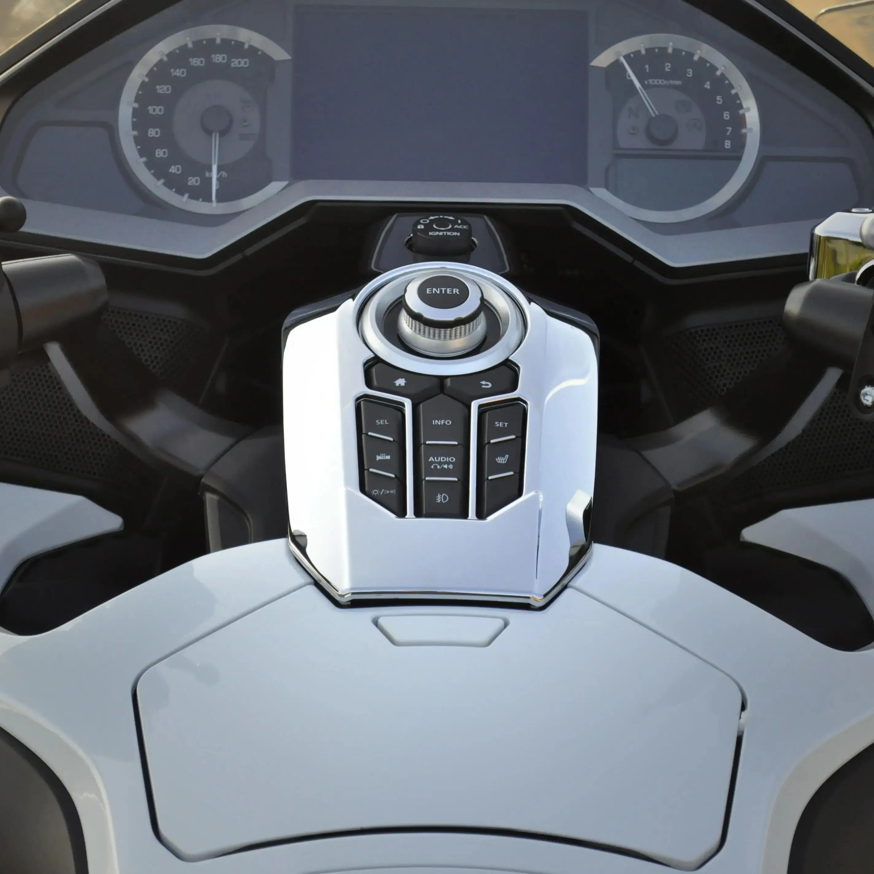

For Honda Goldwing GL1800 F6B 2018-2025 ABS Panical Central Control System Protective Cover Decorative Chrome Pearl Black