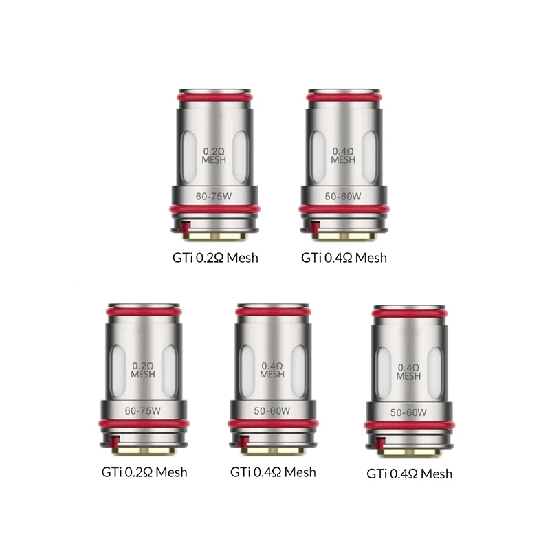 5pcs/box GTi Mesh Coil 0.2ohm 0.4ohm Vaporizer for E Cigarette Target 100 200 Target 80 Kit GEN 200 Kit