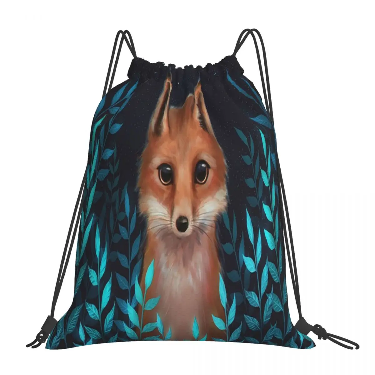 

Fox Backpacks Casual Portable Drawstring Bags Drawstring Bundle Pocket Sports Bag Book Bags For Travel School