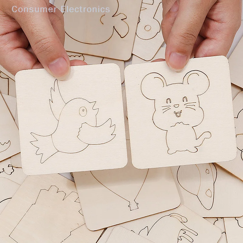 42PCS Children's Drawing Template Drawing Tool Set Wooden DIY Drawing Templates With Markes Drawing set tools