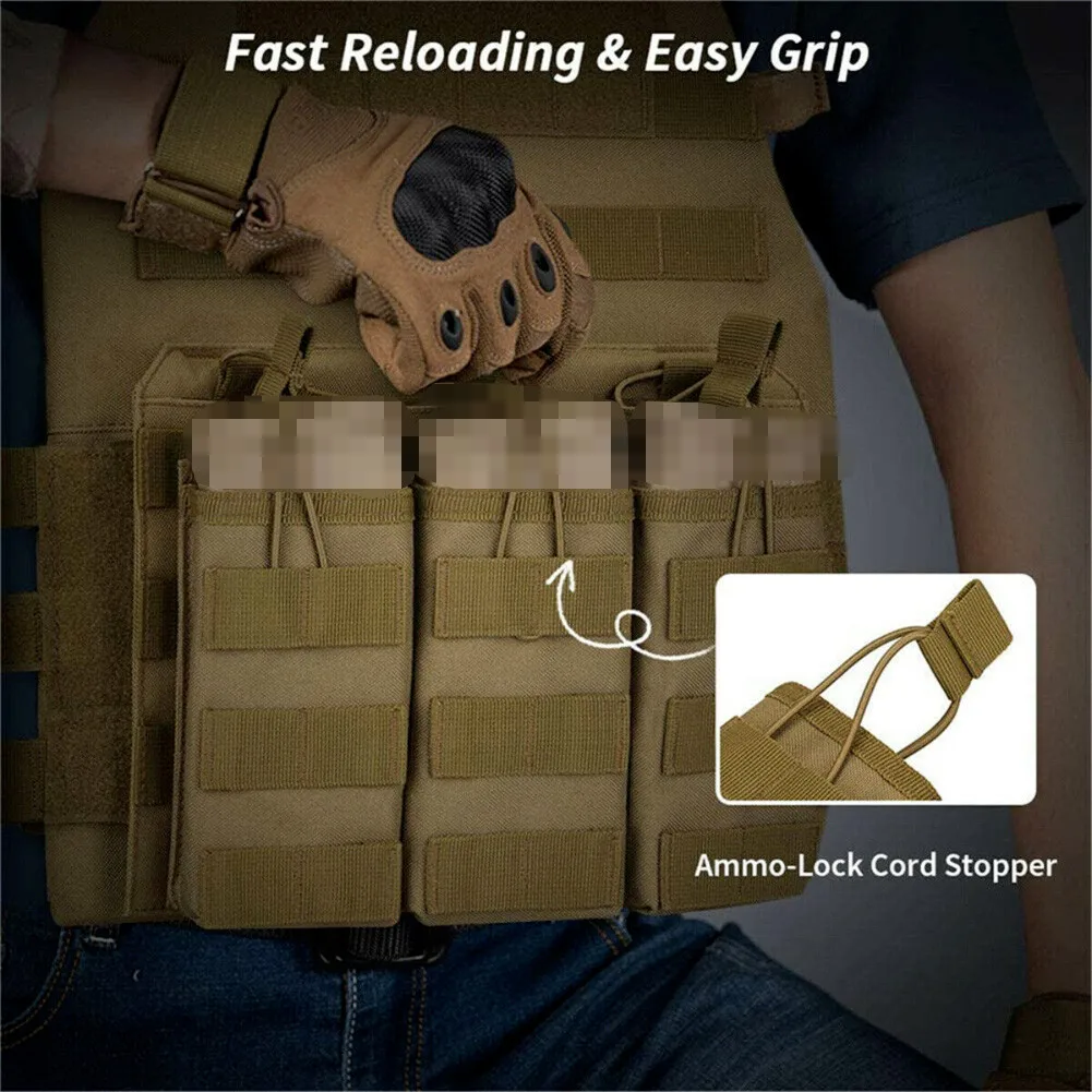 التكتيكية مول مفتوحة الأعلى الثلاثي مجلة الحقيبة في الهواء الطلق الصيد بندقية الذخيرة حقيبة القتالية مسدس بندقية ماج حامل سترة الذخيرة الحقيبة