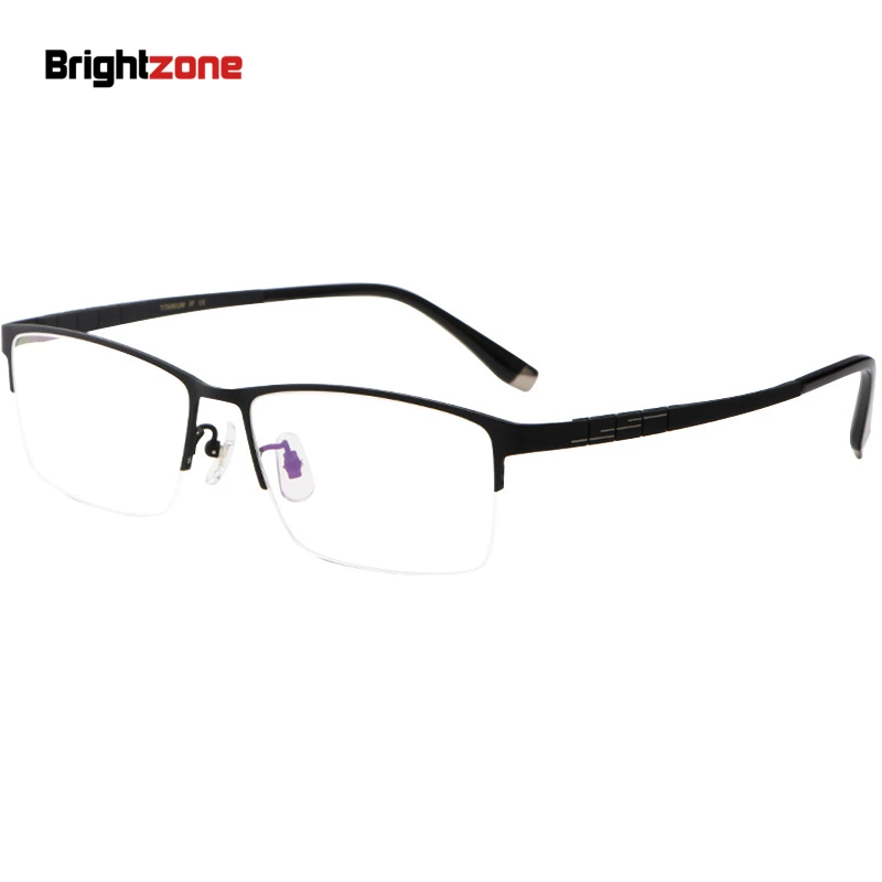 Ultra Light New Semi Spectacle Metal Business Half Rim Pure Titanium Men Eyewear Frame Male Optical Glasses Eyeglasses Oculos