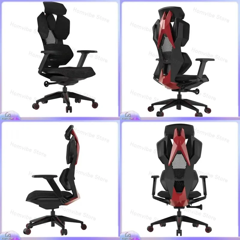 Ergonomic Gaming Chair with Lumbar Support Adjustable Height Racing Style Office Chair for Gamers Computer Desk Chair Fabric