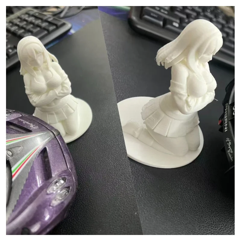 Pleated Skirt Kneeling Girl， 3D Printed  Desktop Ornament，  Creative Home Decor for  Bedroom, Gift for Otaku & Handicraft Lovers