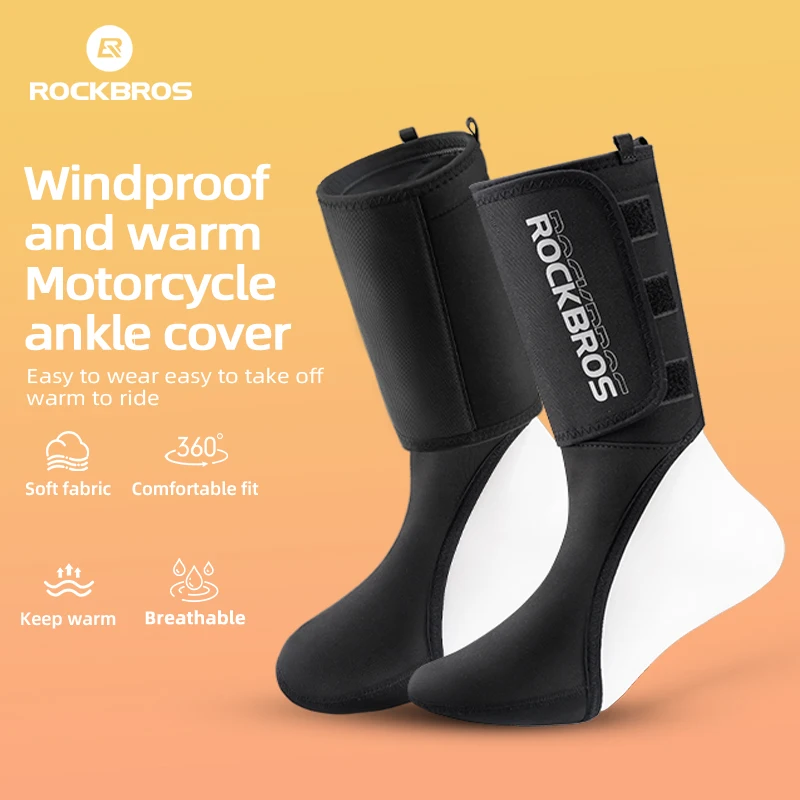 ROCKBROS Motorcycle Protective Ankle Cover Men Windproof Fleece Keep Warm Cycling Ankle Protective Gears Accessories