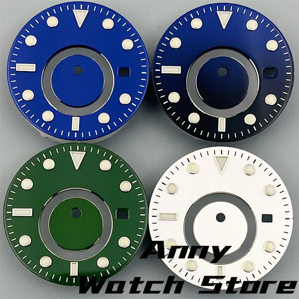 30.9mm Sterile Watch Dial Luminous Date Window fit for MingZhu 5833 Movement mens Watch