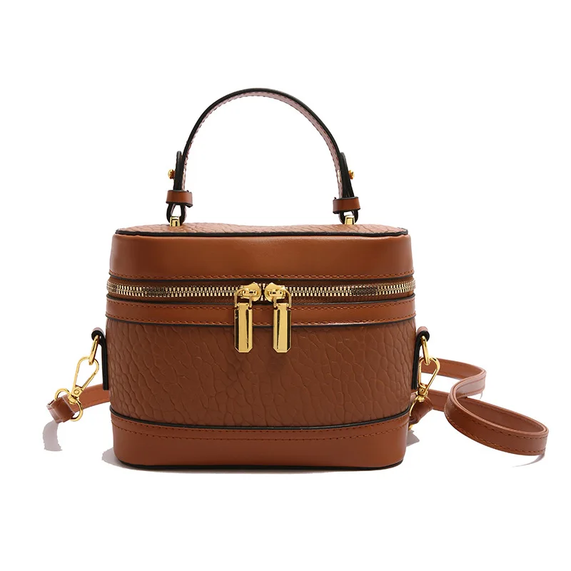 

2025 Cosmetic Box Bag, Women's Shoulder Crossbody Purse, Minimalist Bucket Tote, Versatile Day to Night Bag, Textured Sling Bag