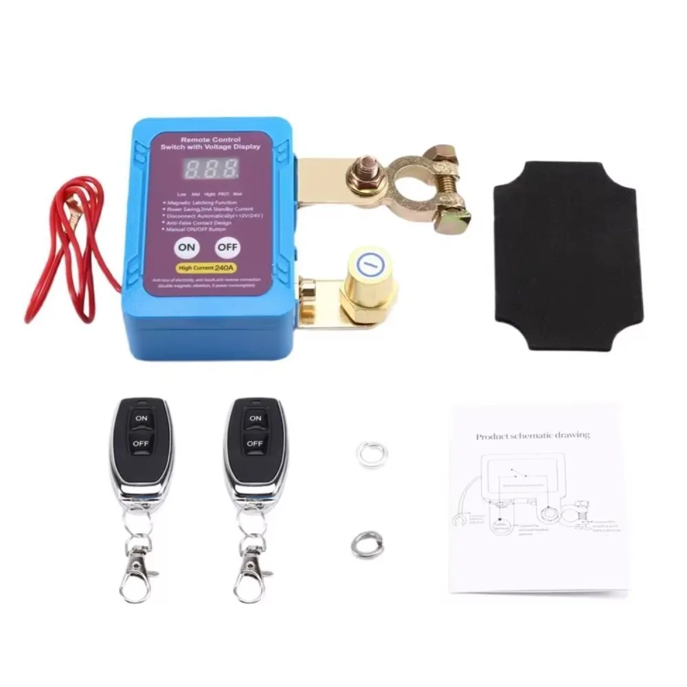 Interruptor  Corte  Energía Remoto Universal  12V para Automóvil, Kit  Protección Inteligente Contra Fugas, Funcionalida