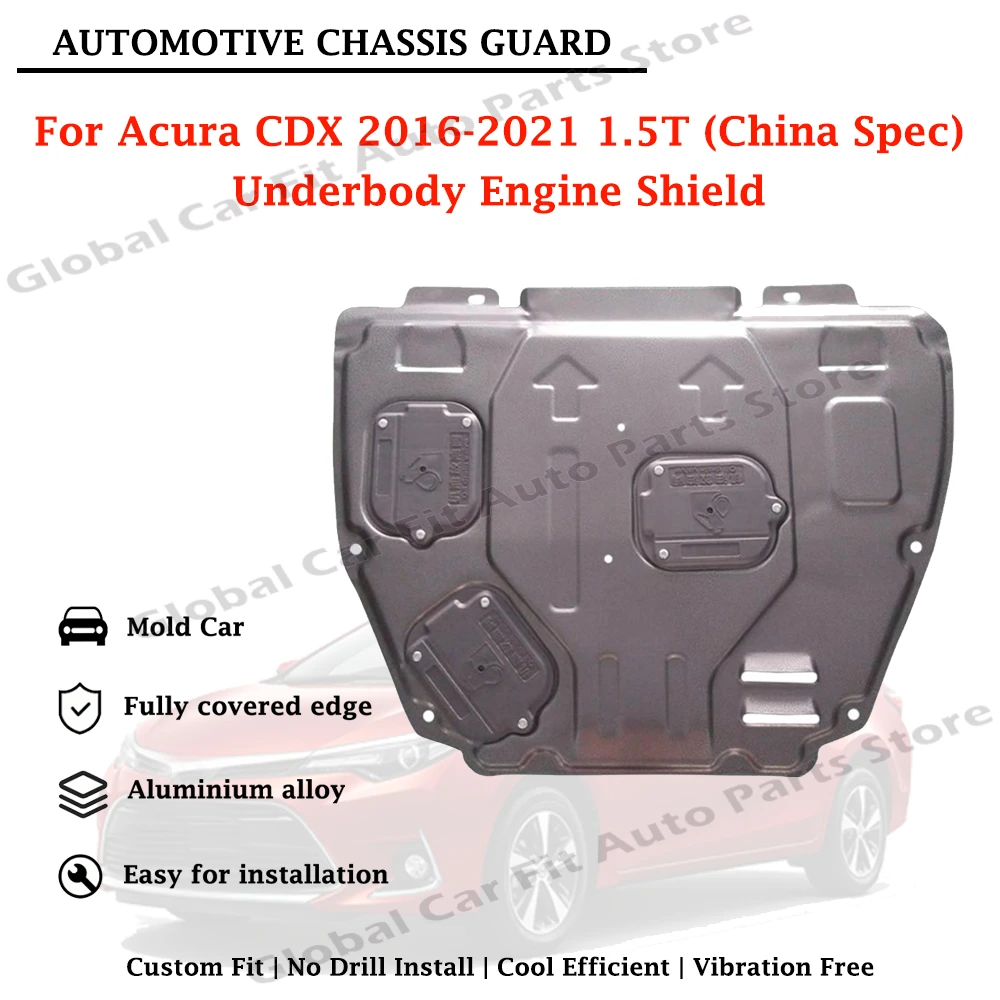 Under Engine Shield Lower Engine Cover Engine Skid Plate For Acura CDX 2016-2021 (China Spec) Mudproof Chassis Bottom Protector