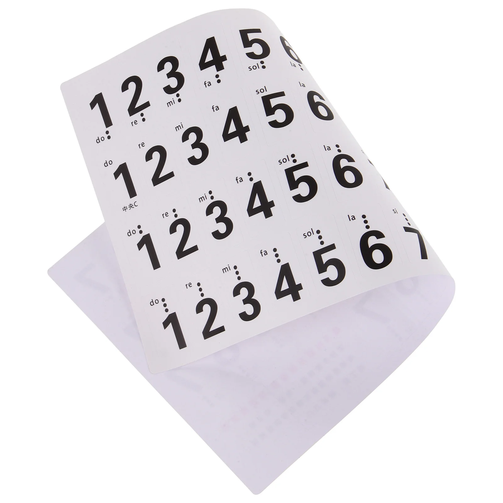 1Set Stiker Kunci Piano Label Keyboard Bahan Kokoh Tahan Lama Anti Residu Sempurna untuk Pemula Stiker Kunci Piano