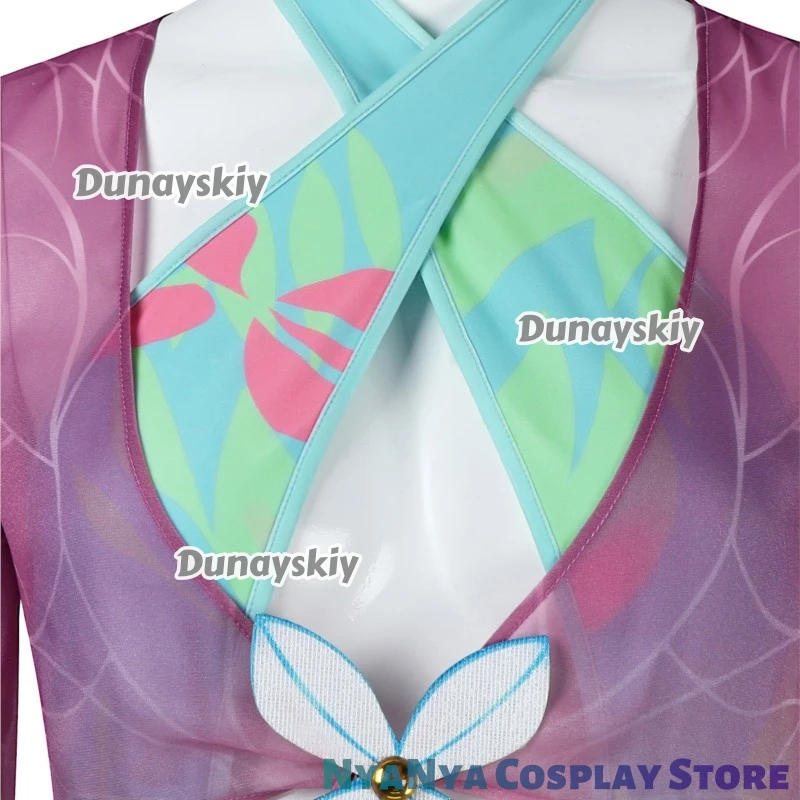 Psylocke Azure Wings Swimsuit Cosplay 코스튬 Anime Game Character Swimwear Set For Comic Events Halloween Role