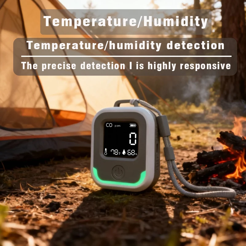 3-in-1 Carbon Monoxide Detector, Suitable for Campers and RVs. Vibrating, Portable, Rechargeable, Used for Detecting Carbon Mono